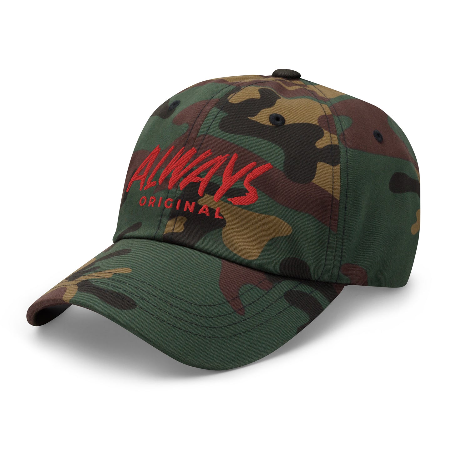 Red Stitched Always Original Dad hat