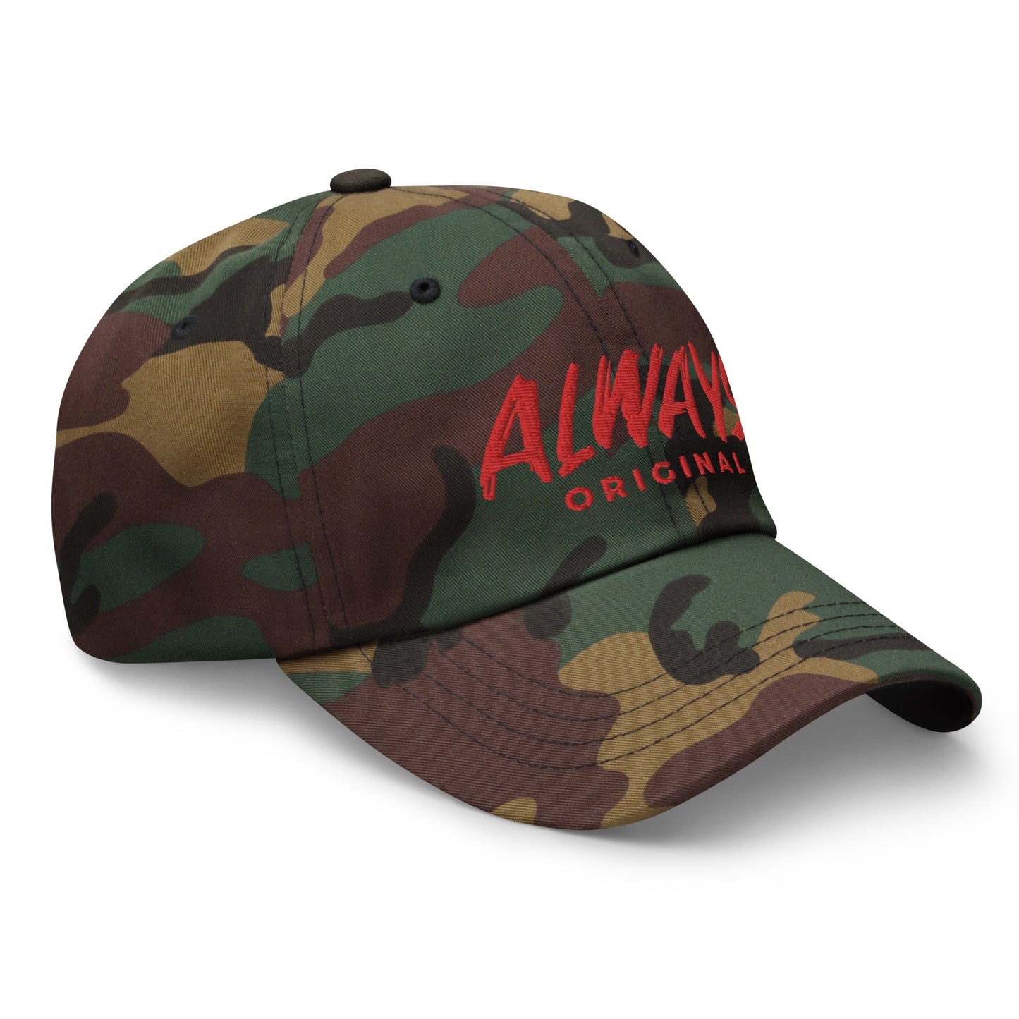 Red Stitched Always Original Dad hat