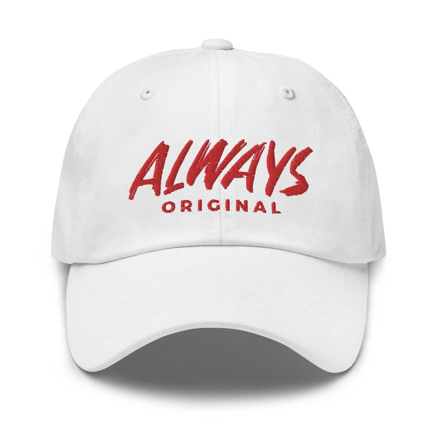 Red Stitched Always Original Dad hat