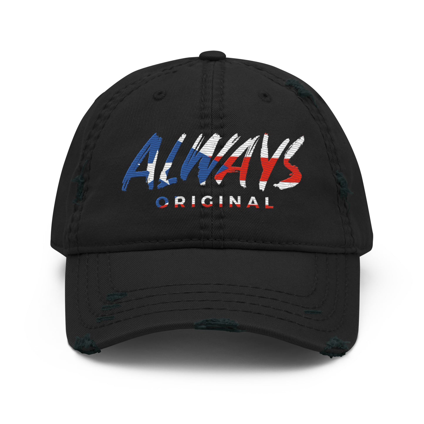 Puerto Rico Flag Always Original Distressed Dad Hat