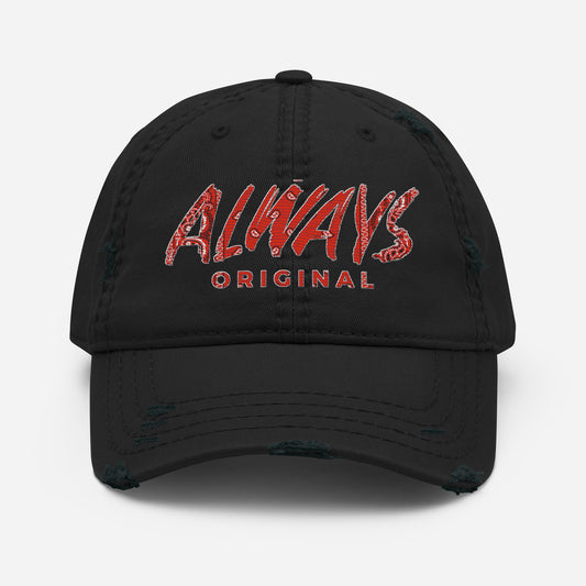 Red Bandana Distressed Dad Hat