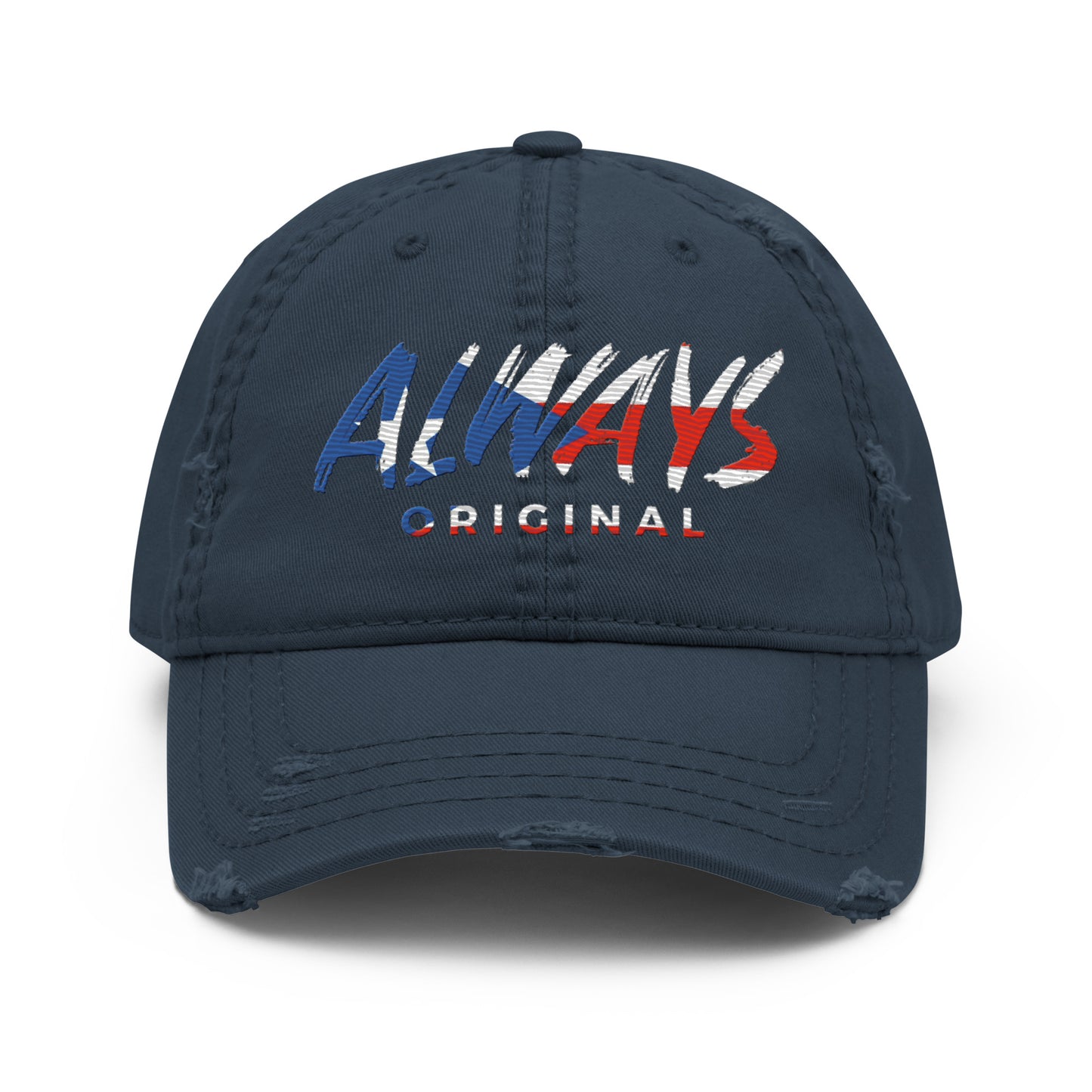 Puerto Rico Flag Always Original Distressed Dad Hat