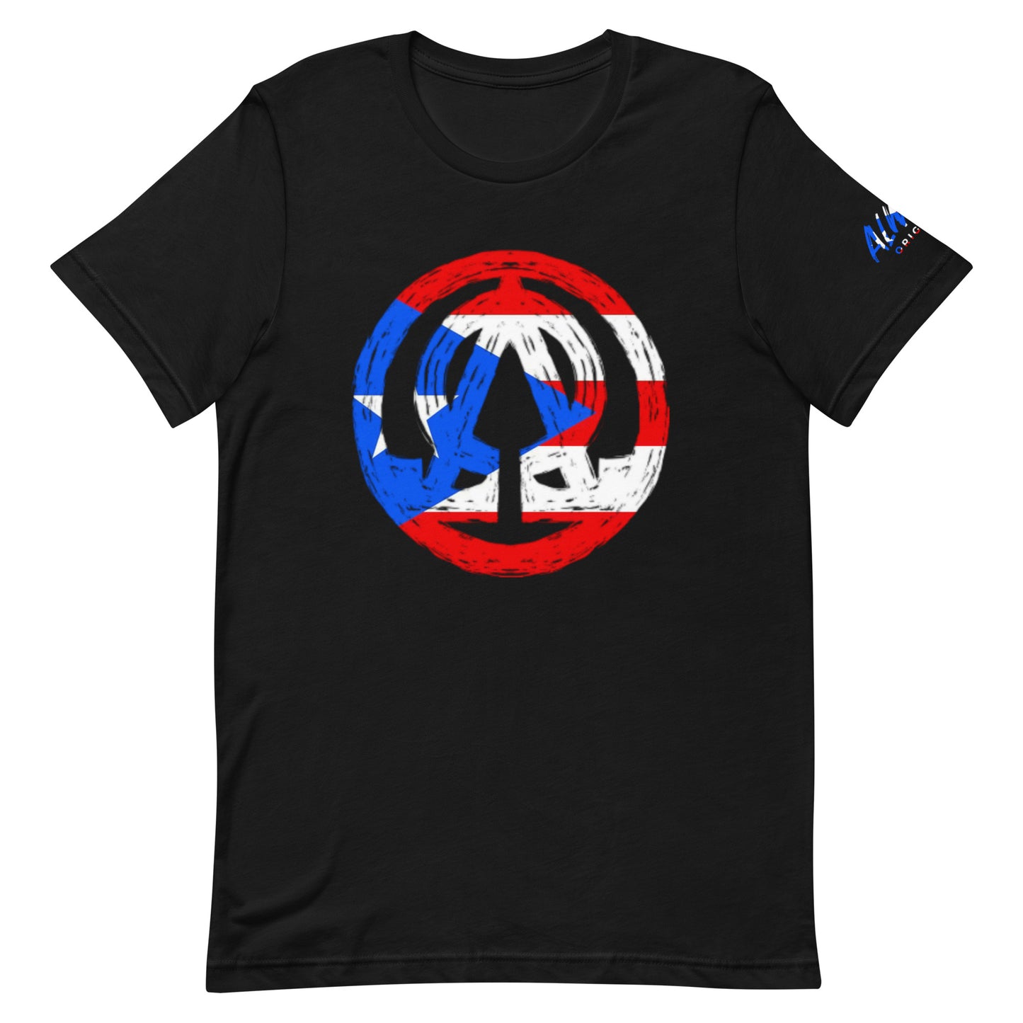Puerto Rico flag A.O logo Unisex t-shirt