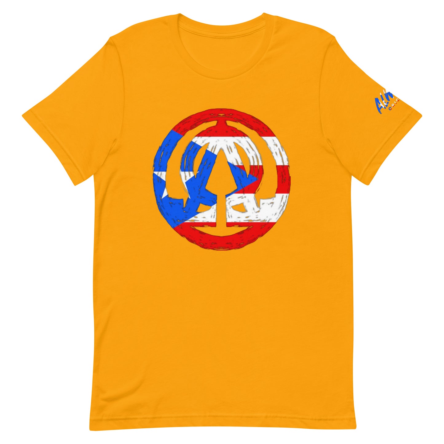 Puerto Rico flag A.O logo Unisex t-shirt