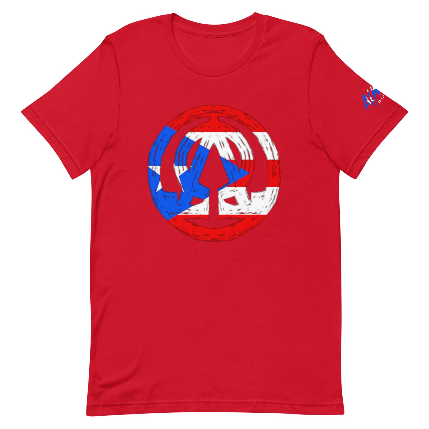 Puerto Rico flag A.O logo Unisex t-shirt